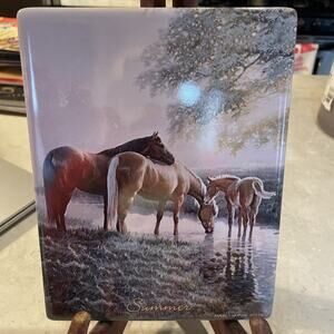 Tile Persis Clayton Weirs Summer Splendor Majesty Horses Scene Ceramic Bradford